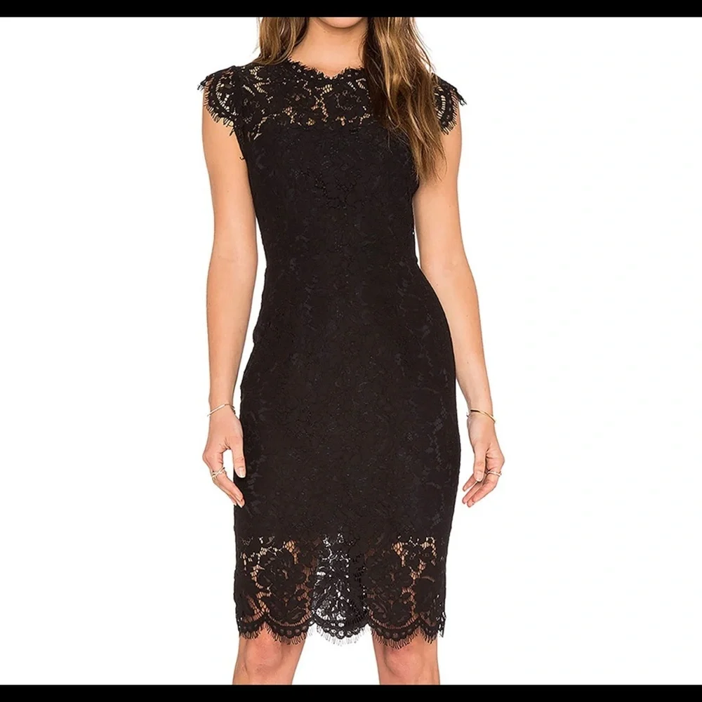 Women's Sleeveless Lace Floral Dress Crew Neck - Picture 14 of 16